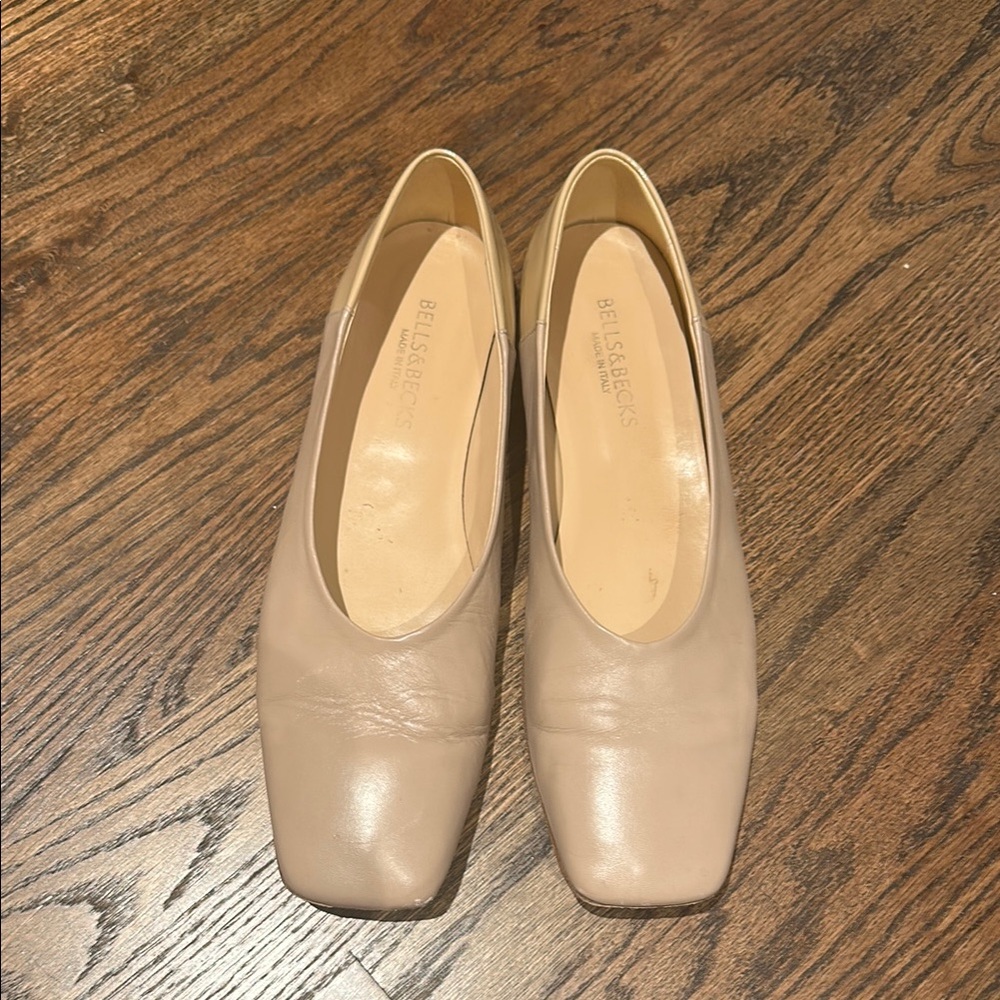 Neutral Square Toe Flats - Picture 6 of 6